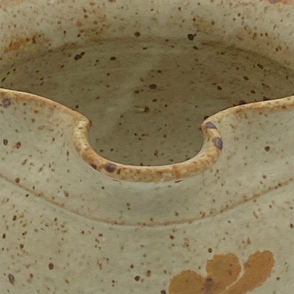 Hand Thrown Studio Art Pottery Creamer w/ Flowers - Picture 6 of 10